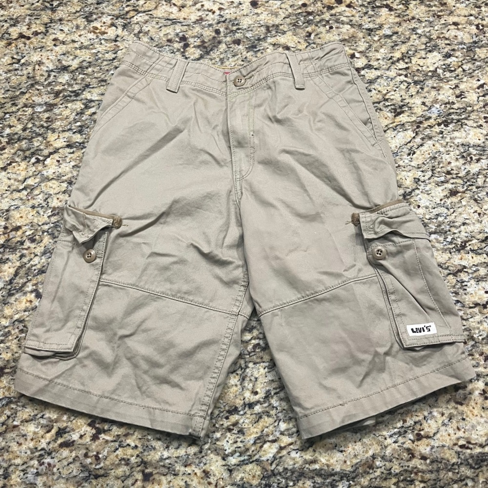 Levis Khaki Tan Cargo Shorts Womens 18 Regular Utility Casual